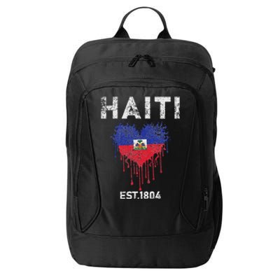 Vintage Haiti Flag Day Haitians Flag Pride Gifts Celebration City Backpack