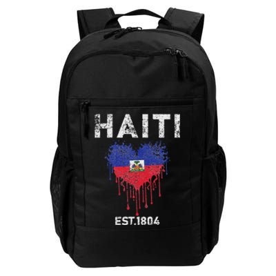 Vintage Haiti Flag Day Haitians Flag Pride Gifts Celebration Daily Commute Backpack