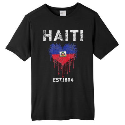 Vintage Haiti Flag Day Haitians Flag Pride Gifts Celebration Tall Fusion ChromaSoft Performance T-Shirt