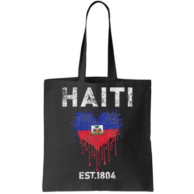 Vintage Haiti Flag Day Haitians Flag Pride Gifts Celebration Tote Bag