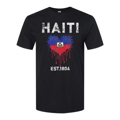 Vintage Haiti Flag Day Haitians Flag Pride Gifts Celebration Softstyle CVC T-Shirt