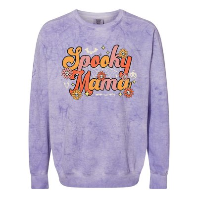 Vintage Halloween Ghost Witchy Mom Costume Colorblast Crewneck Sweatshirt