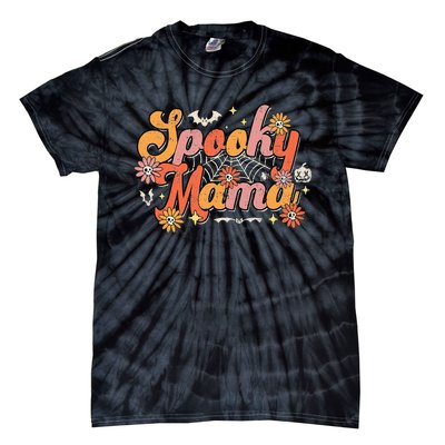 Vintage Halloween Ghost Witchy Mom Costume Tie-Dye T-Shirt