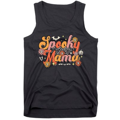 Vintage Halloween Ghost Witchy Mom Costume Tank Top