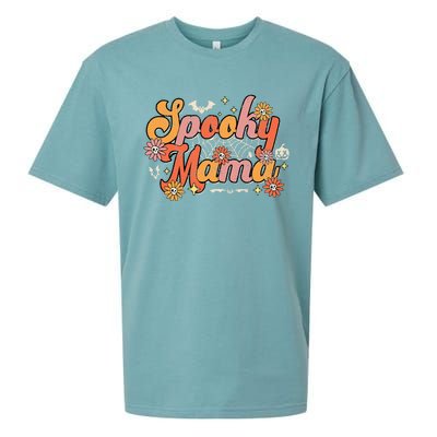 Vintage Halloween Ghost Witchy Mom Costume Sueded Cloud Jersey T-Shirt