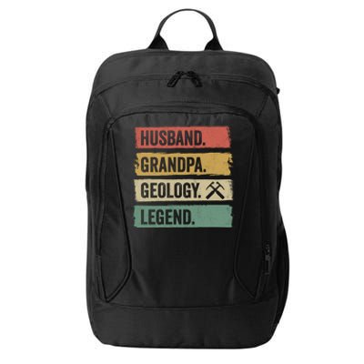 Vintage Husband Grandpa Geology Legend Retro Geologists Gift City Backpack