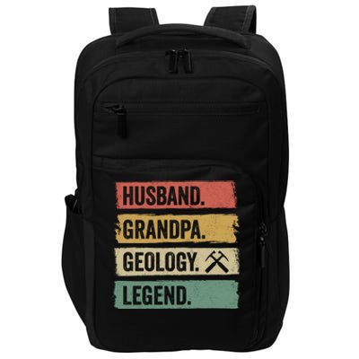 Vintage Husband Grandpa Geology Legend Retro Geologists Gift Impact Tech Backpack