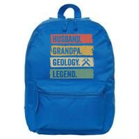 Vintage Husband Grandpa Geology Legend Retro Geologists Gift 16 in Basic Backpack