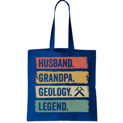 Vintage Husband Grandpa Geology Legend Retro Geologists Gift Tote Bag