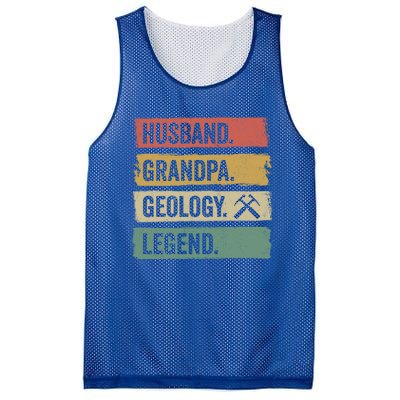 Vintage Husband Grandpa Geology Legend Retro Geologists Gift Mesh Reversible Basketball Jersey Tank