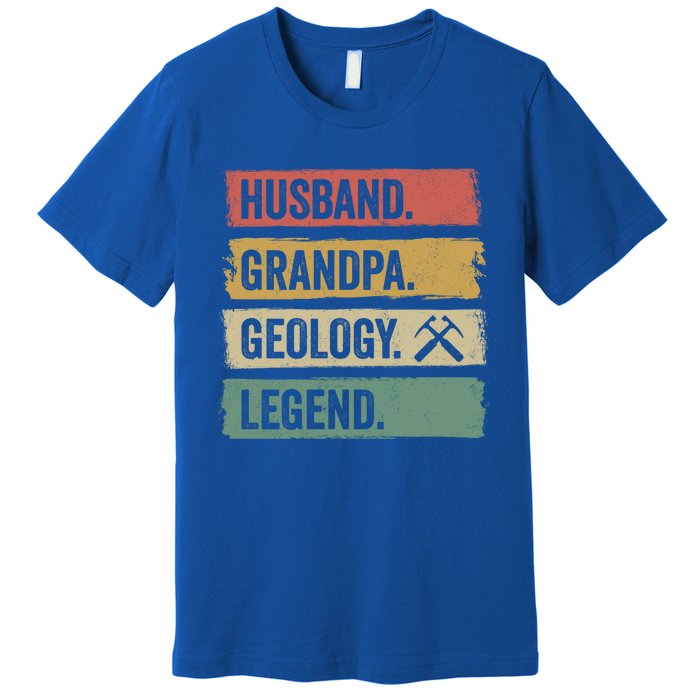 Vintage Husband Grandpa Geology Legend Retro Geologists Gift Premium T-Shirt