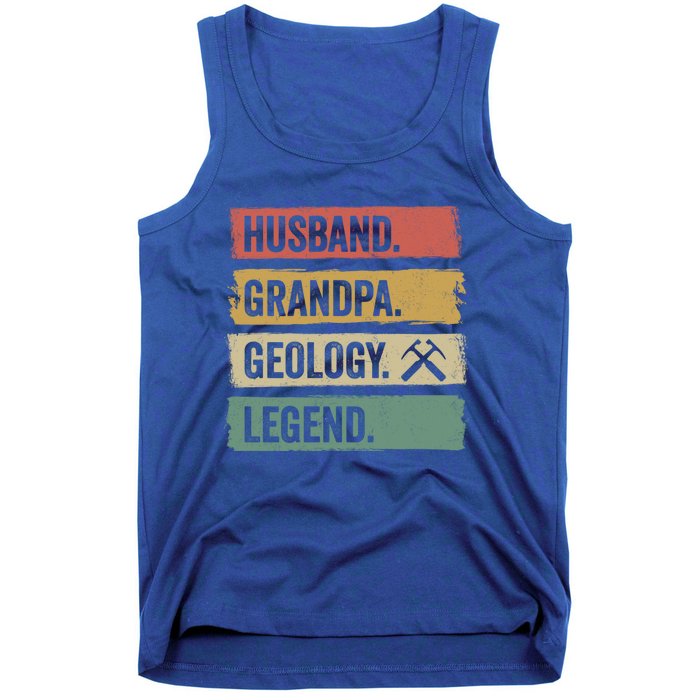 Vintage Husband Grandpa Geology Legend Retro Geologists Gift Tank Top