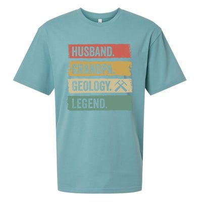 Vintage Husband Grandpa Geology Legend Retro Geologists Gift Sueded Cloud Jersey T-Shirt