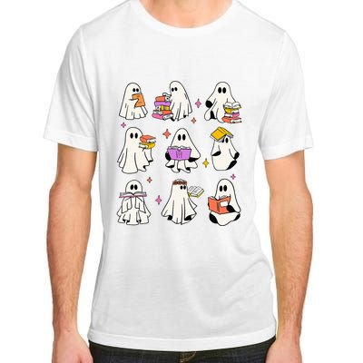 Vintage Halloween Ghost Book Lover Teacher Adult ChromaSoft Performance T-Shirt