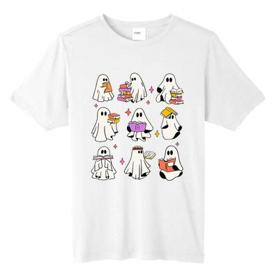 Vintage Halloween Ghost Book Lover Teacher Tall Fusion ChromaSoft Performance T-Shirt