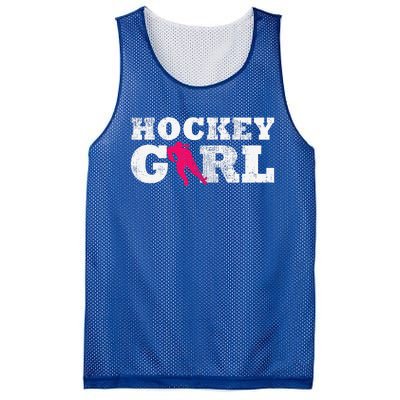 Vintage Hockey Girl Player Silhouette Sport Mesh Reversible Basketball Jersey Tank