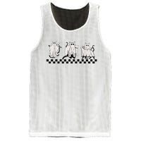 Vintage Halloween Ghost Cats Cute Cats In Ghost Costumes Mesh Reversible Basketball Jersey Tank