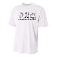 Vintage Halloween Ghost Cats Cute Cats In Ghost Costumes Performance Sprint T-Shirt