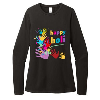 Vibrant Happy Holi Great Gift Womens CVC Long Sleeve Shirt