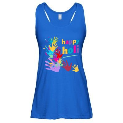 Vibrant Happy Holi Great Gift Ladies Essential Flowy Tank