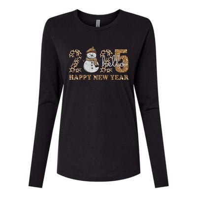 Vintage Hello Happy New Year Happy New Year 2025 Womens Cotton Relaxed Long Sleeve T-Shirt