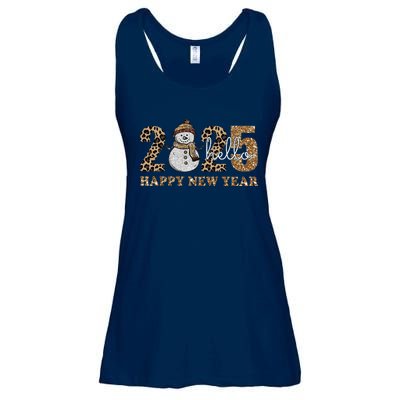 Vintage Hello Happy New Year Happy New Year 2025 Ladies Essential Flowy Tank