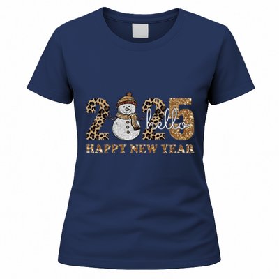 Vintage Hello Happy New Year Happy New Year 2025 Women's T-Shirt