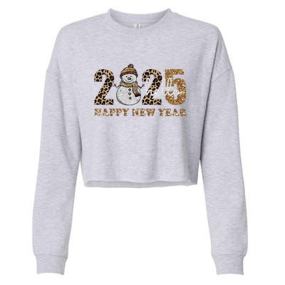 Vintage Hello Happy New Year Happy New Year 2025 Cropped Pullover Crew