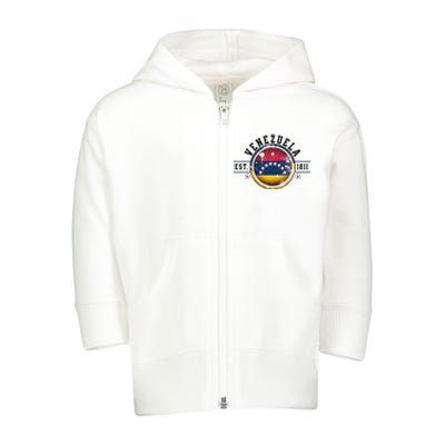 Venezuela Hispanic Heritage Month Proud Venezuelan Flag Toddler Zip Fleece Hoodie