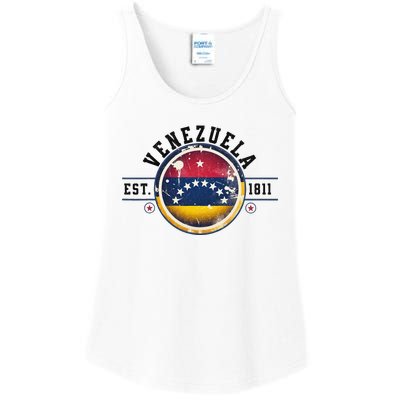 Venezuela Hispanic Heritage Month Proud Venezuelan Flag Ladies Essential Tank