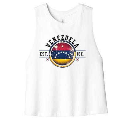 Venezuela Hispanic Heritage Month Proud Venezuelan Flag Women's Racerback Cropped Tank