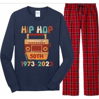 Vintage Hip Hop 50 Years Retro 50th Anniversary Celebration Long Sleeve Pajama Set