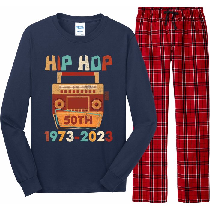 Vintage Hip Hop 50 Years Retro 50th Anniversary Celebration Long Sleeve Pajama Set