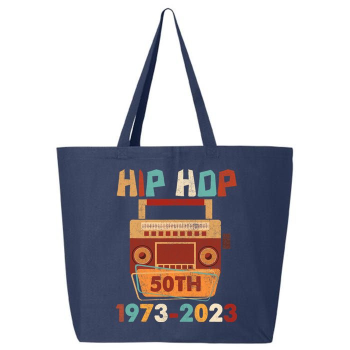 Vintage Hip Hop 50 Years Retro 50th Anniversary Celebration 25L Jumbo Tote