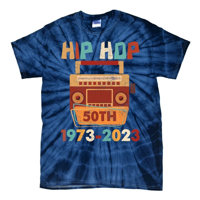 Vintage Hip Hop 50 Years Retro 50th Anniversary Celebration Tie-Dye T-Shirt