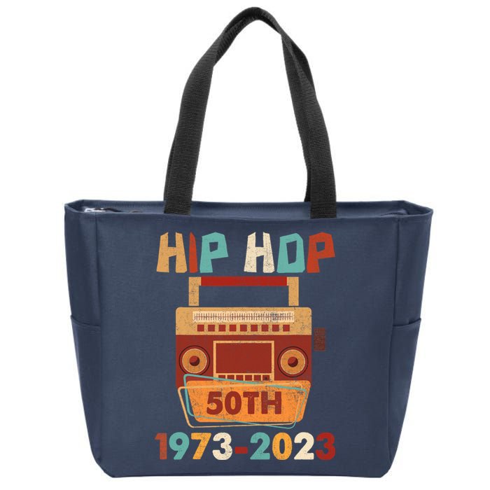 Vintage Hip Hop 50 Years Retro 50th Anniversary Celebration Zip Tote Bag