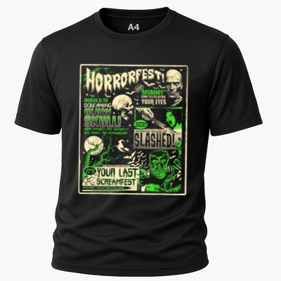 Vintage Horrorfest Halloween Movie Poster Old Time Horror Performance Shirt