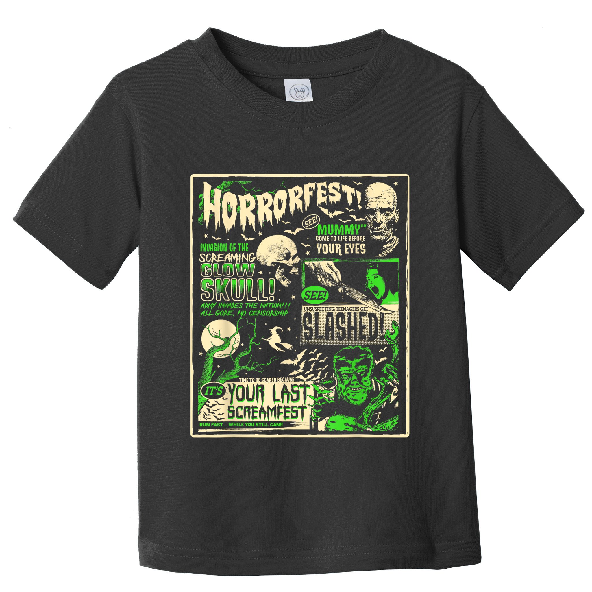 Vintage Horrorfest Halloween Movie Poster Old Time Horror Toddler T-Shirt