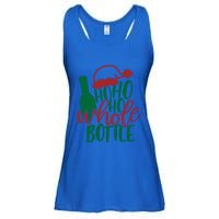 Vintage Ho Ho Ho Whole Bottle Santa Graphic Wine Cute Gift Ladies Essential Flowy Tank