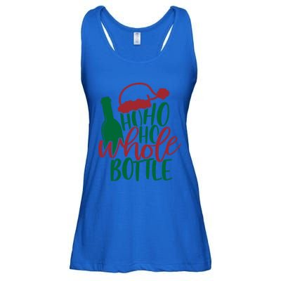 Vintage Ho Ho Ho Whole Bottle Santa Graphic Wine Cute Gift Ladies Essential Flowy Tank