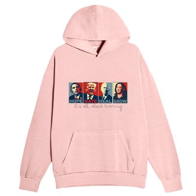 Vintage Hope Hate Heal Grow 2024 Urban Pullover Hoodie