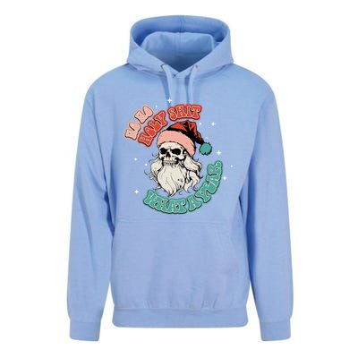 Vintage Ho Ho Holy Shit What A Year Funny Skeleton Christmas Funny Gift Unisex Surf Hoodie