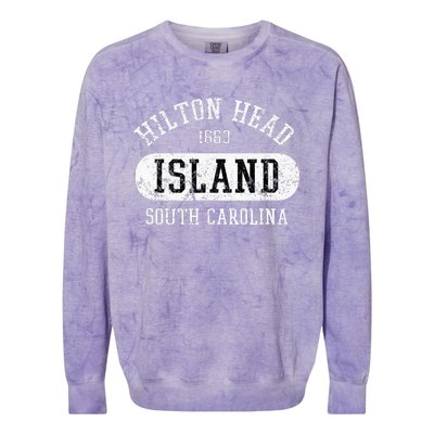 Vintage Hilton Head South Carolina Colorblast Crewneck Sweatshirt