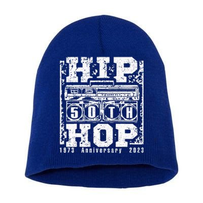 Vintage Hip Hop Music 50th Anniversary Musician Birthday Short Acrylic Beanie