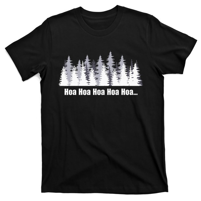 Vintage Hoa Hoa Hoa Hoa Hoa Cozy Season Twilight Pine Forest T-Shirt