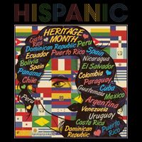 Vintage Hispanic Heritage Month Latina Woman Country Flags Womens Tank Top