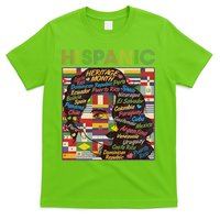 Vintage Hispanic Heritage Month Latina Woman Country Flags T-Shirt