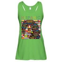 Vintage Hispanic Heritage Month Latina Woman Country Flags Ladies Essential Flowy Tank