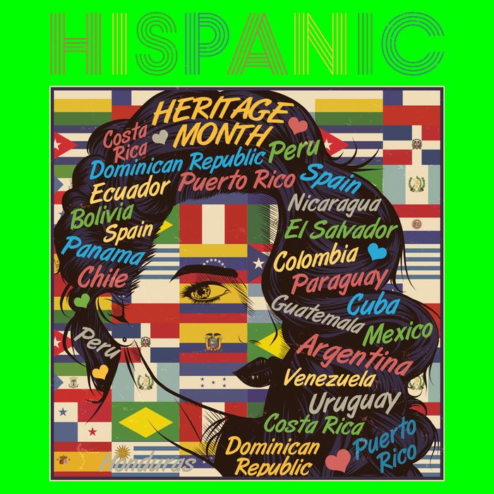 Vintage Hispanic Heritage Month Latina Woman Country Flags Ladies Essential Flowy Tank