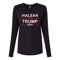 Vintage Hialeah Is Trump Country Hialeah For Trump 2024 Womens Cotton Relaxed Long Sleeve T-Shirt